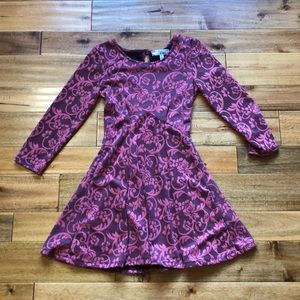 Pink winter skater dress